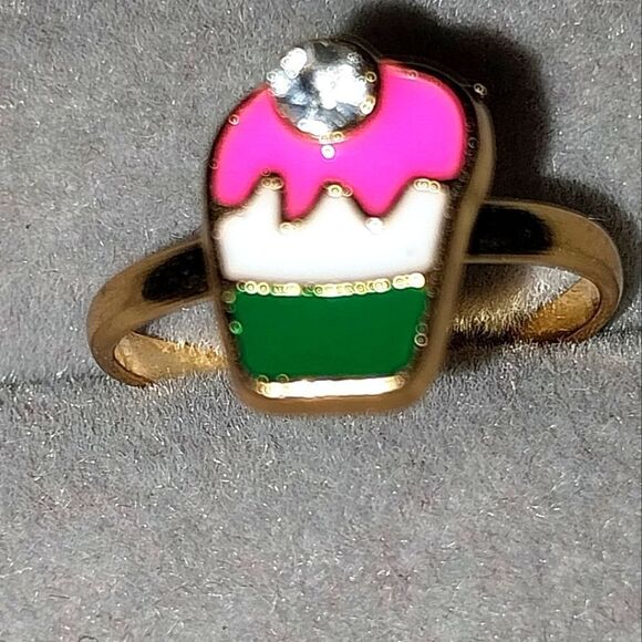 Super cute girls jeweled adjustable ring - Picture 3 of 4